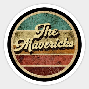 Tanatoraja, circle retro faded The Mavericks Sticker